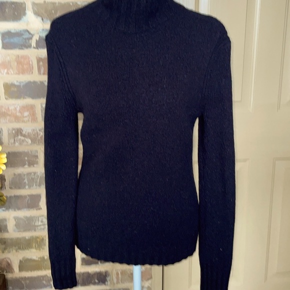 J Crew Merino Alpaca Blend Ribbed Mock Turtleneck Sweater Black Size XS - Picture 5 of 11